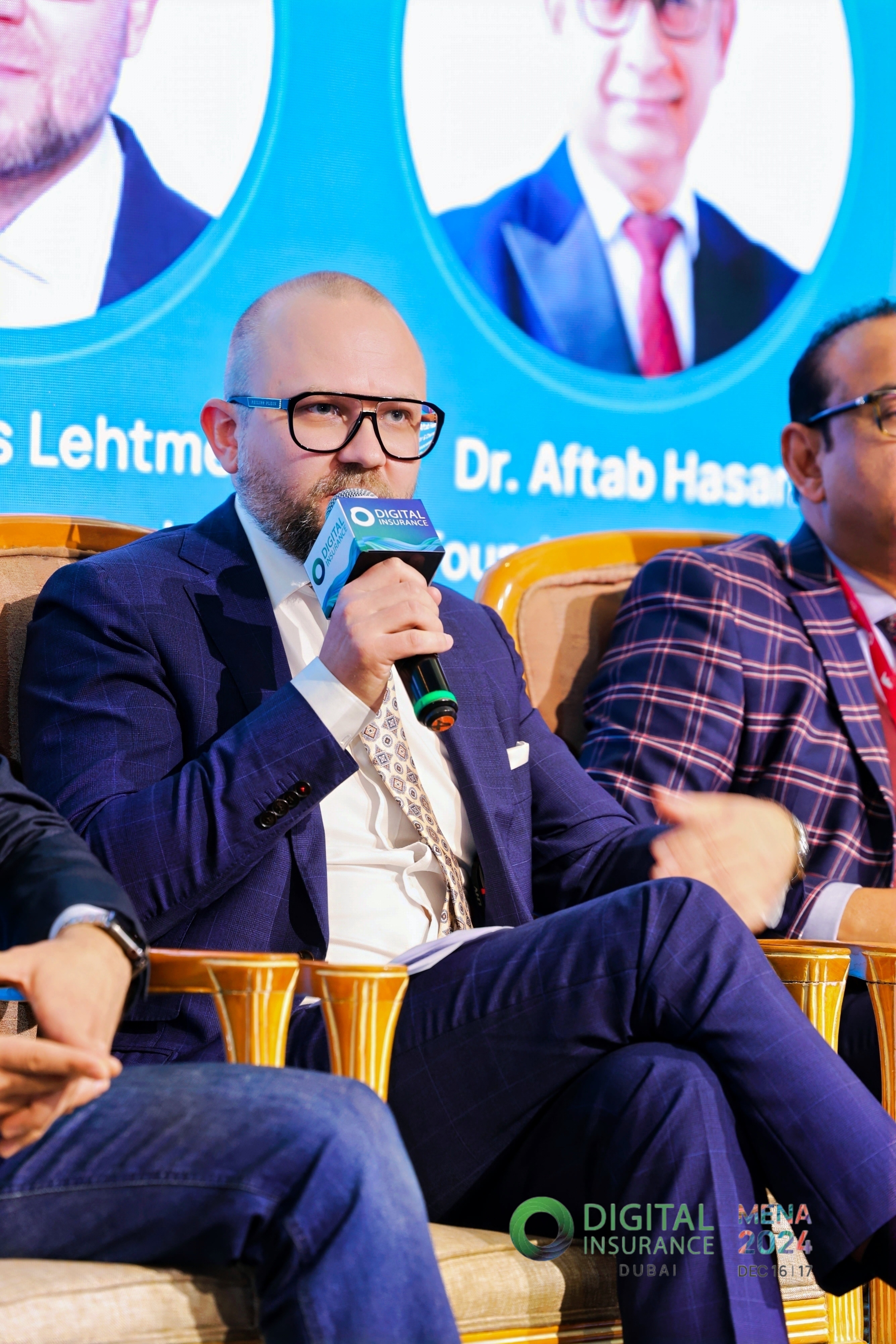 Andres Lehtmets on a panel at Digital Insurance MENA, Dubai